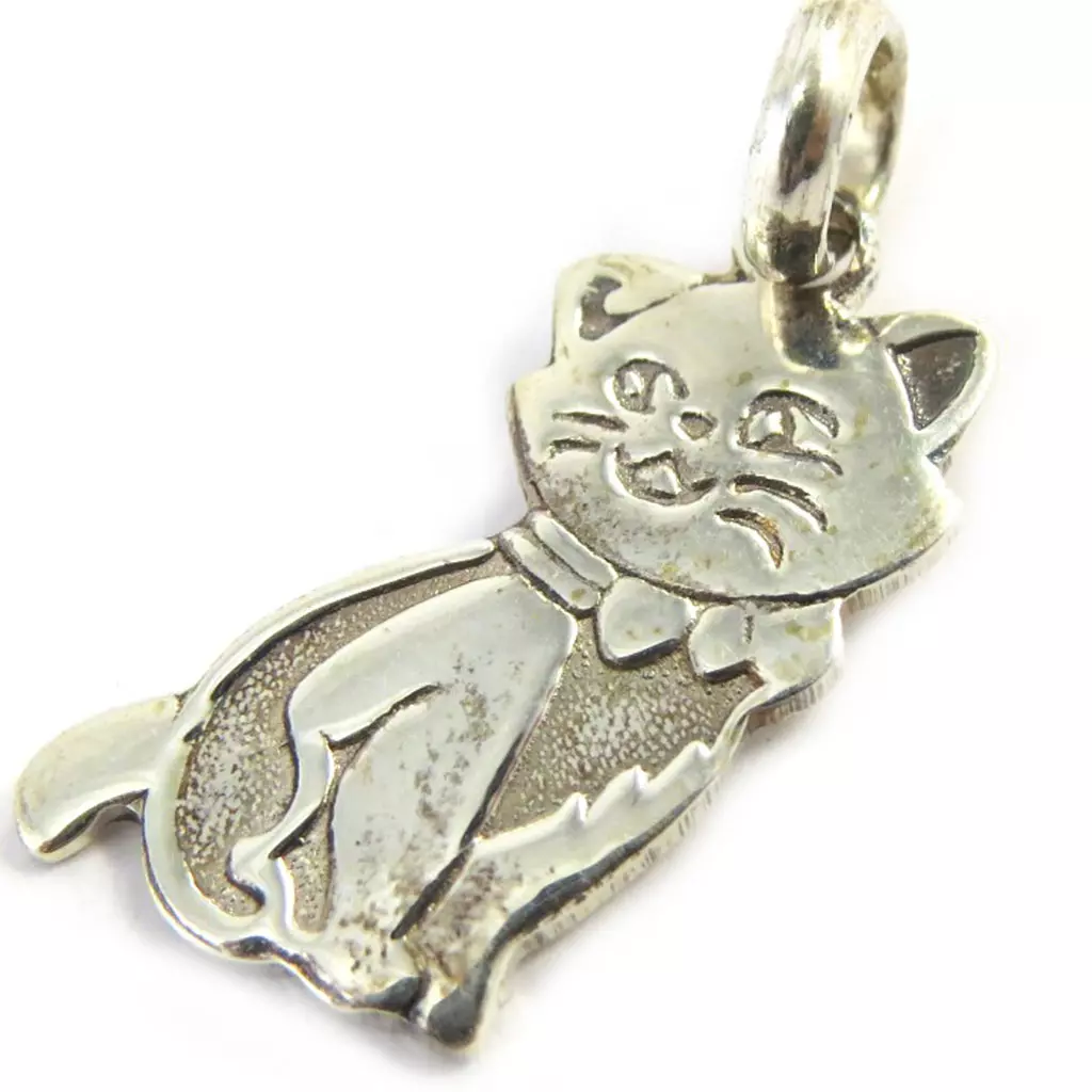 les trésors de lily Pendentif Argent 'Chat' [M6935]