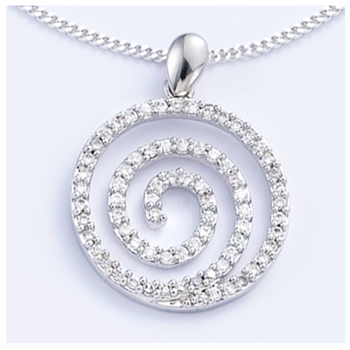 Pendentif Argent \'Déesse\' Blanc argenté (rhodié) - 20 mmm - [I9833]