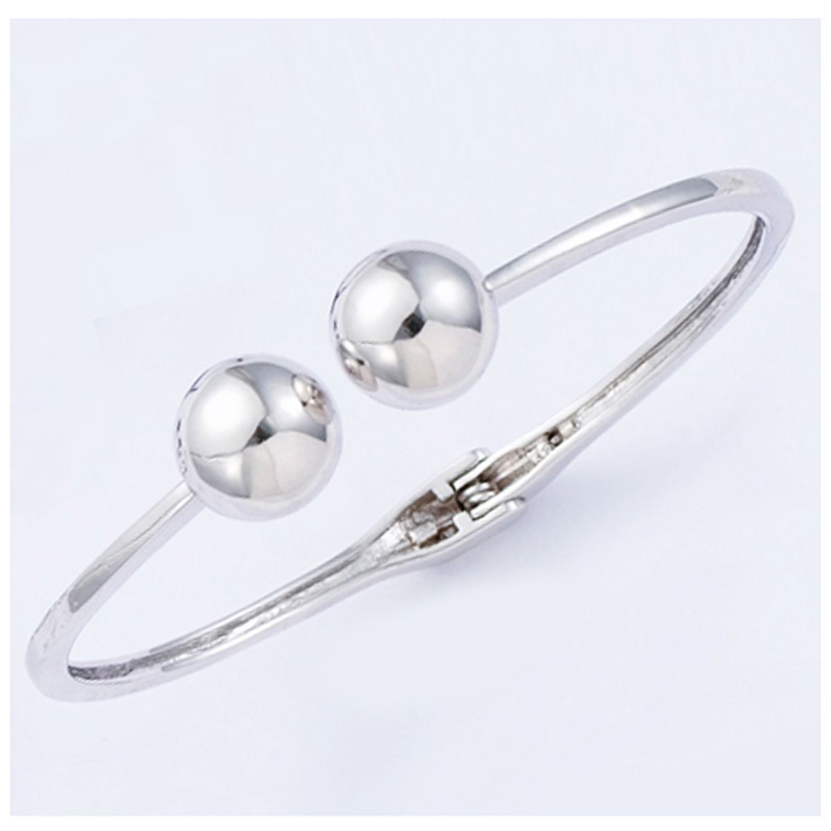 Bracelet Argent \'Chorégraphie\' argenté (rhodié) - 65 mm, 23x12 mm - [I9896]