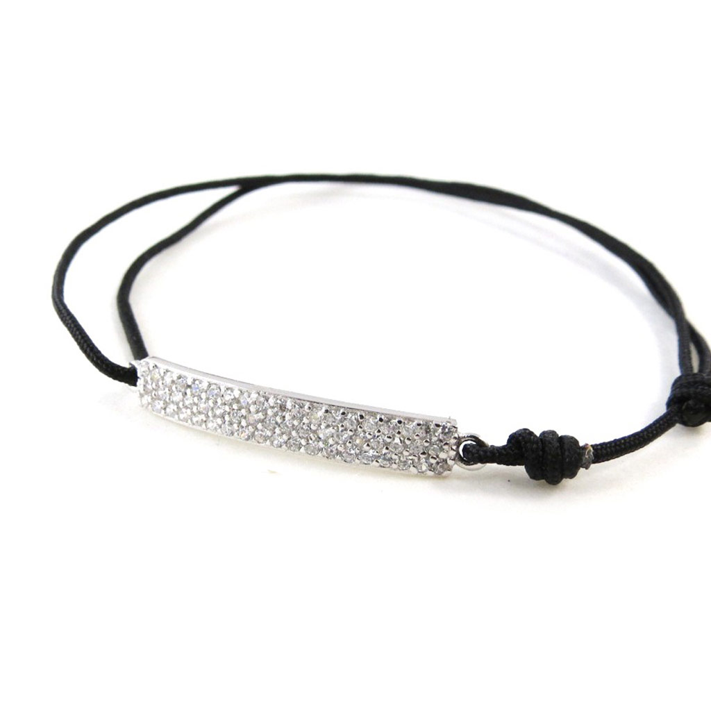 Bracelet Argent \'Déesse\' blanc argenté (rhodié) - 25x5 mm - [I9902]