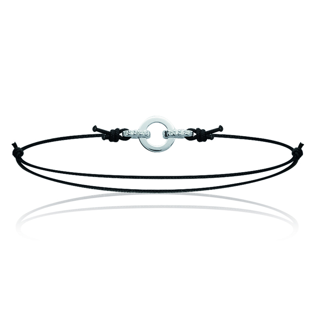 Bracelet Argent \'Déesse\' blanc argenté - 15x8 mm - [I9907]