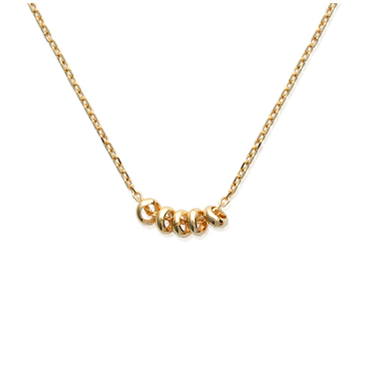 Collier Plaqué Or \'Chorégraphie\' doré - 15x4 mm - [J0079]
