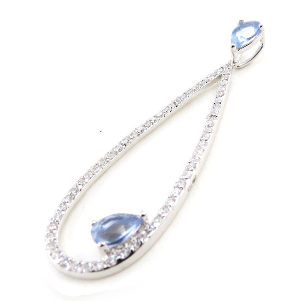 Pendentif Argent \'Celestina\' tanzanite Blanc - [J0171]