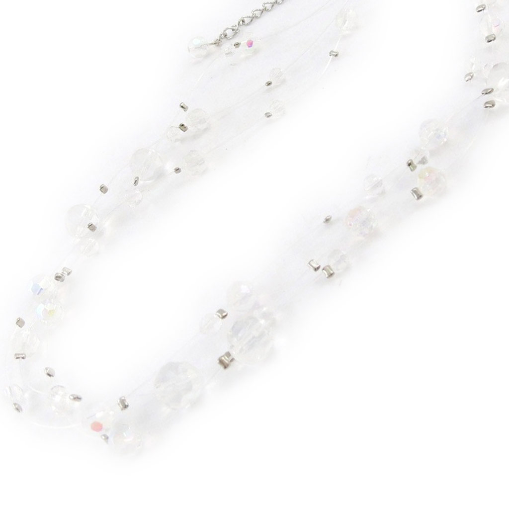 Collier \'Sissi\' blanc - [J1209]