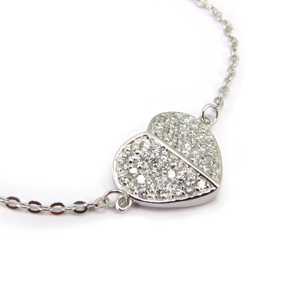 Bracelet argent \'Love Divine\' blanc - [K4769]