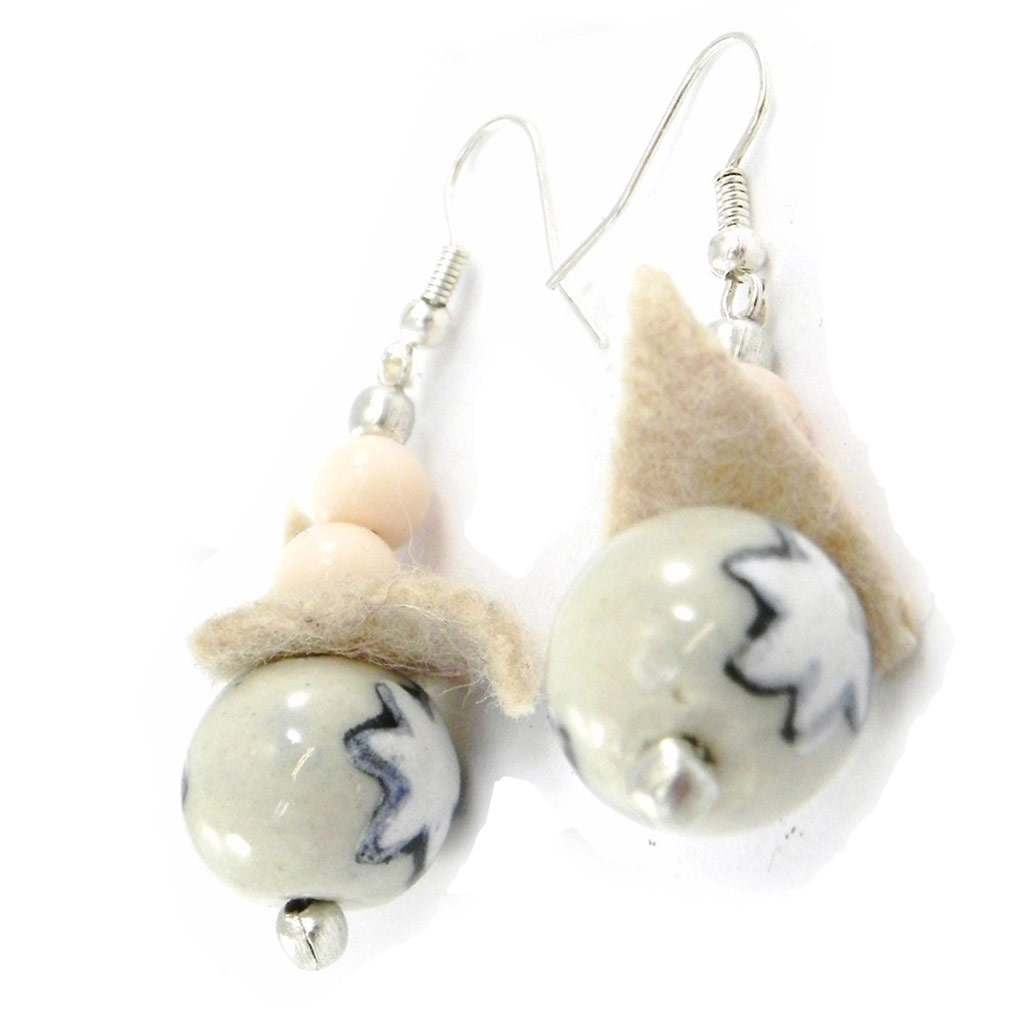 Boucles Créateur \'Kilimanjaro\' beige - [H7526]