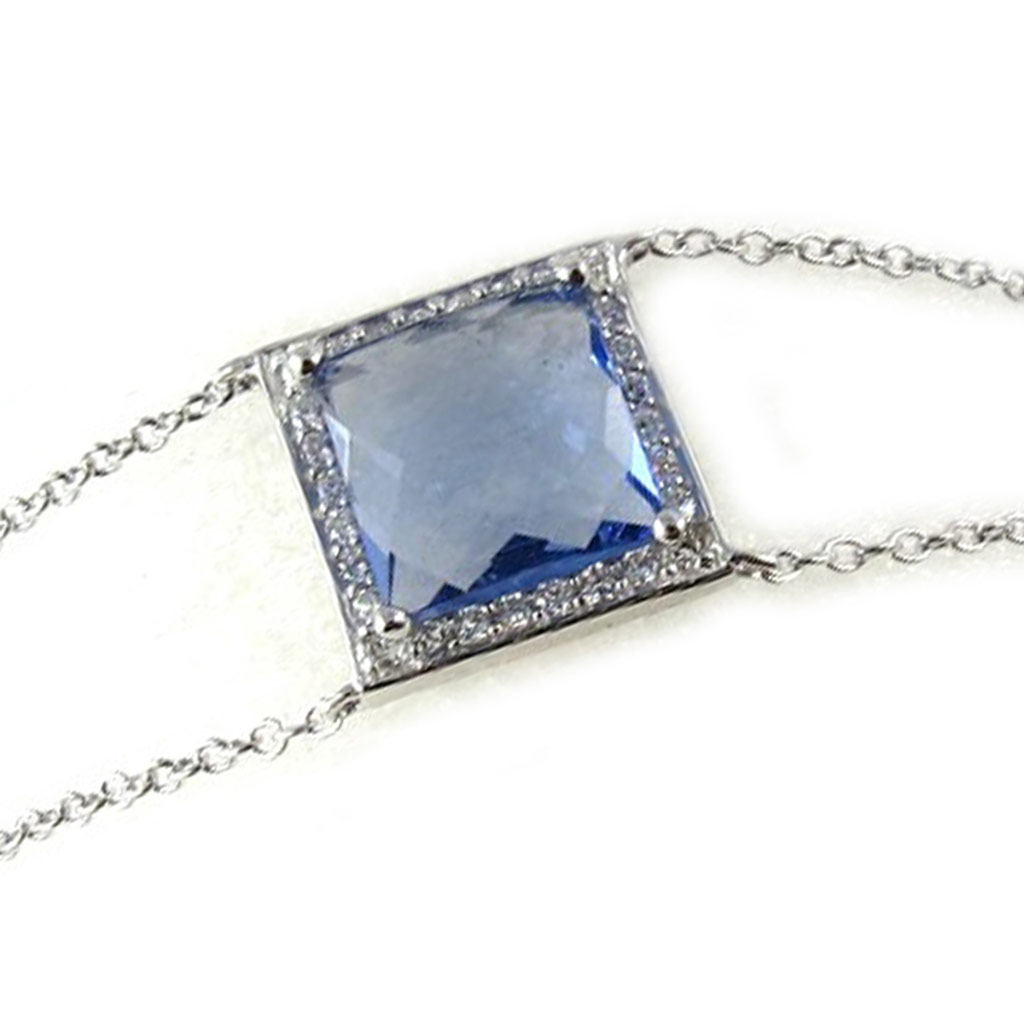 Bracelet Argent \'Sissi\' bleu tanzanite - [L0766]