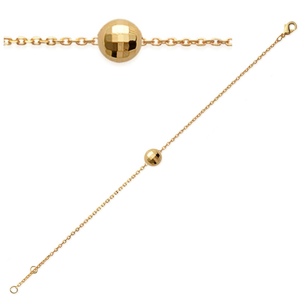 Bracelet Plaqué Or \'Chorégraphie\' doré - 9 mm - [L0771]