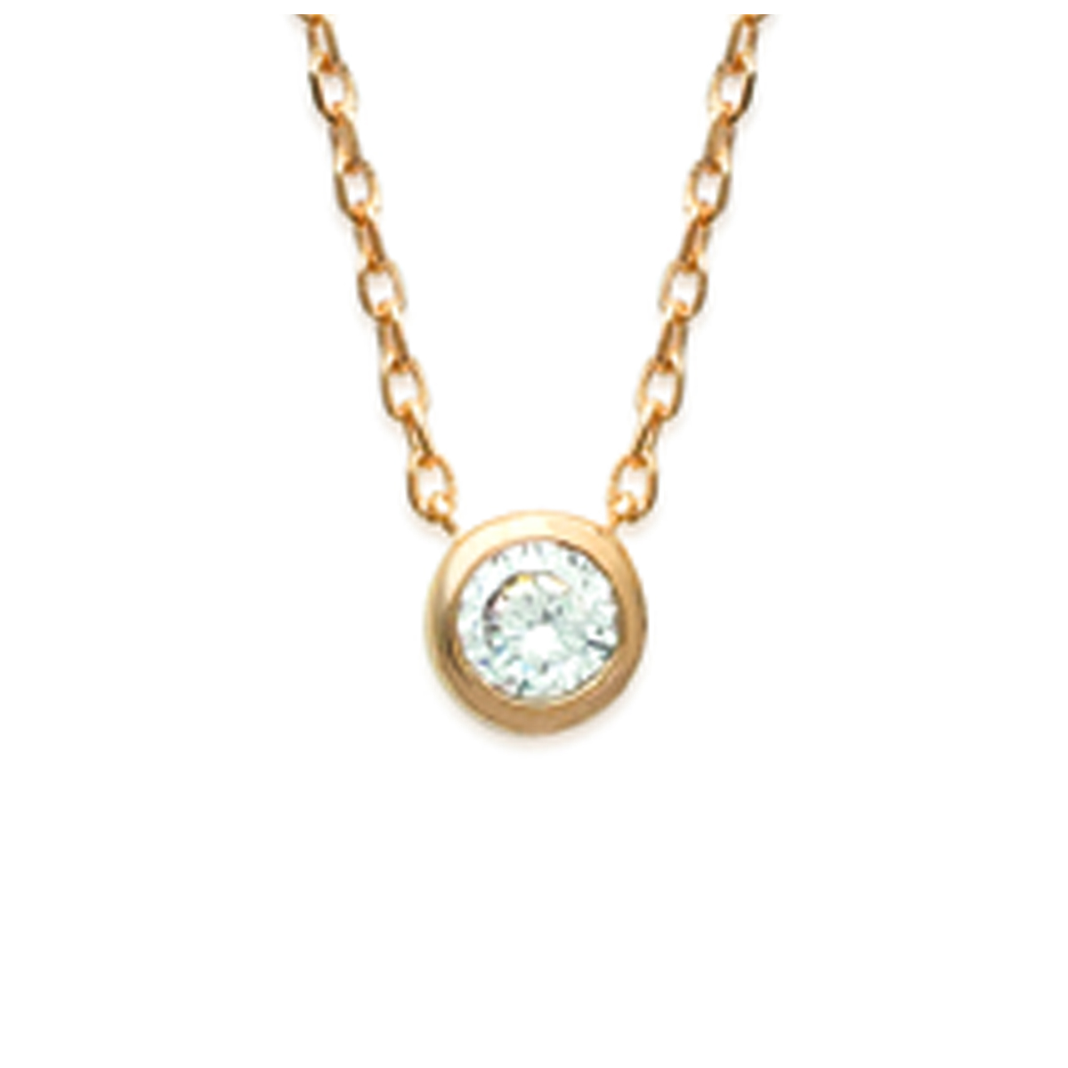 Collier Plaqué Or \'Unique\' blanc doré - 6 mm - [L0784]