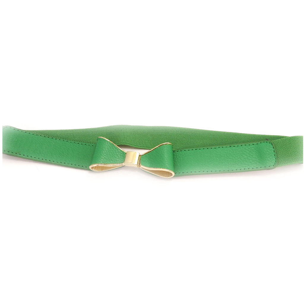 Ceinture élastique \'Scarlett\' vert - largeur 28 cm - [Q5387]
