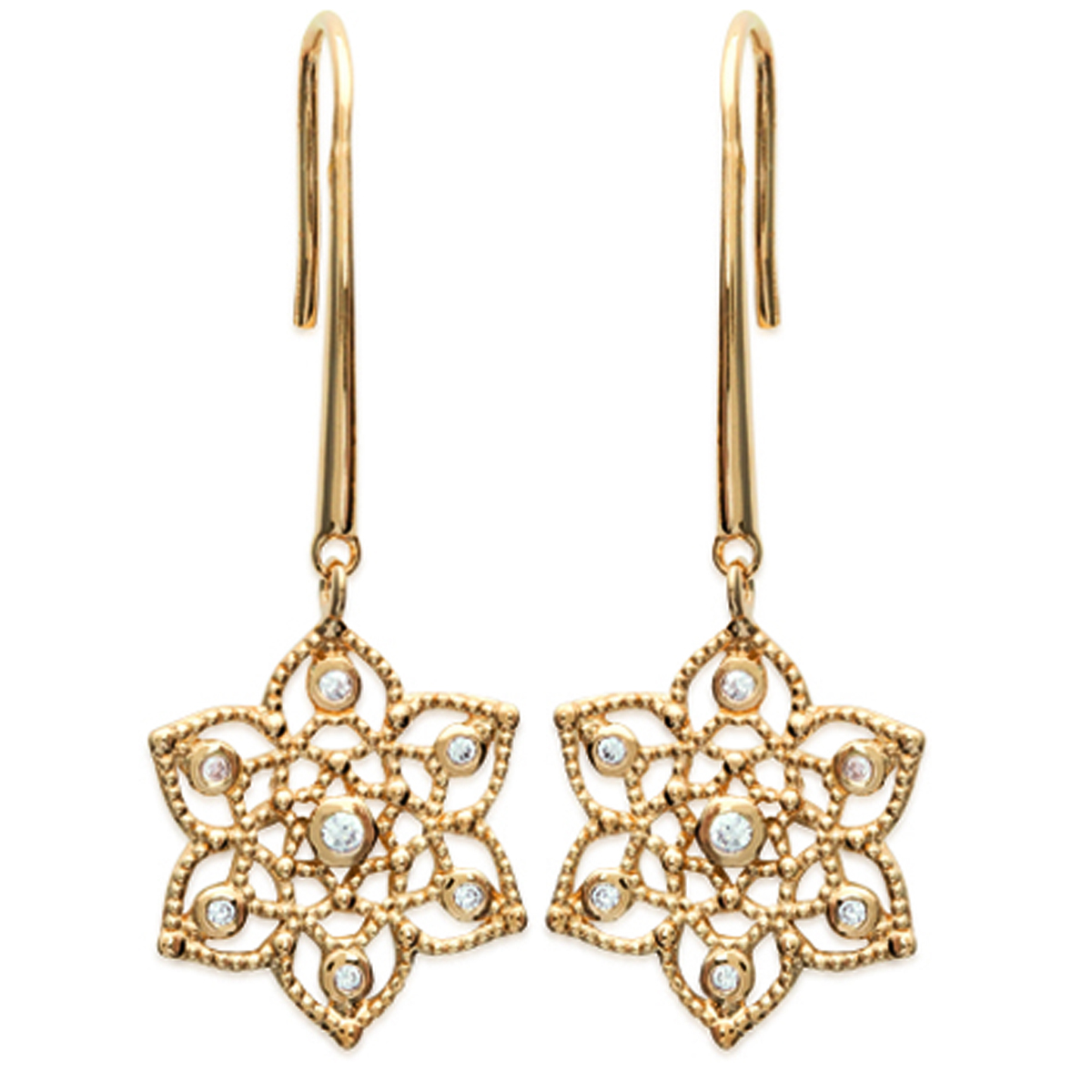 Boucles Plaqué Or \'Déesse\'  - [L1178]