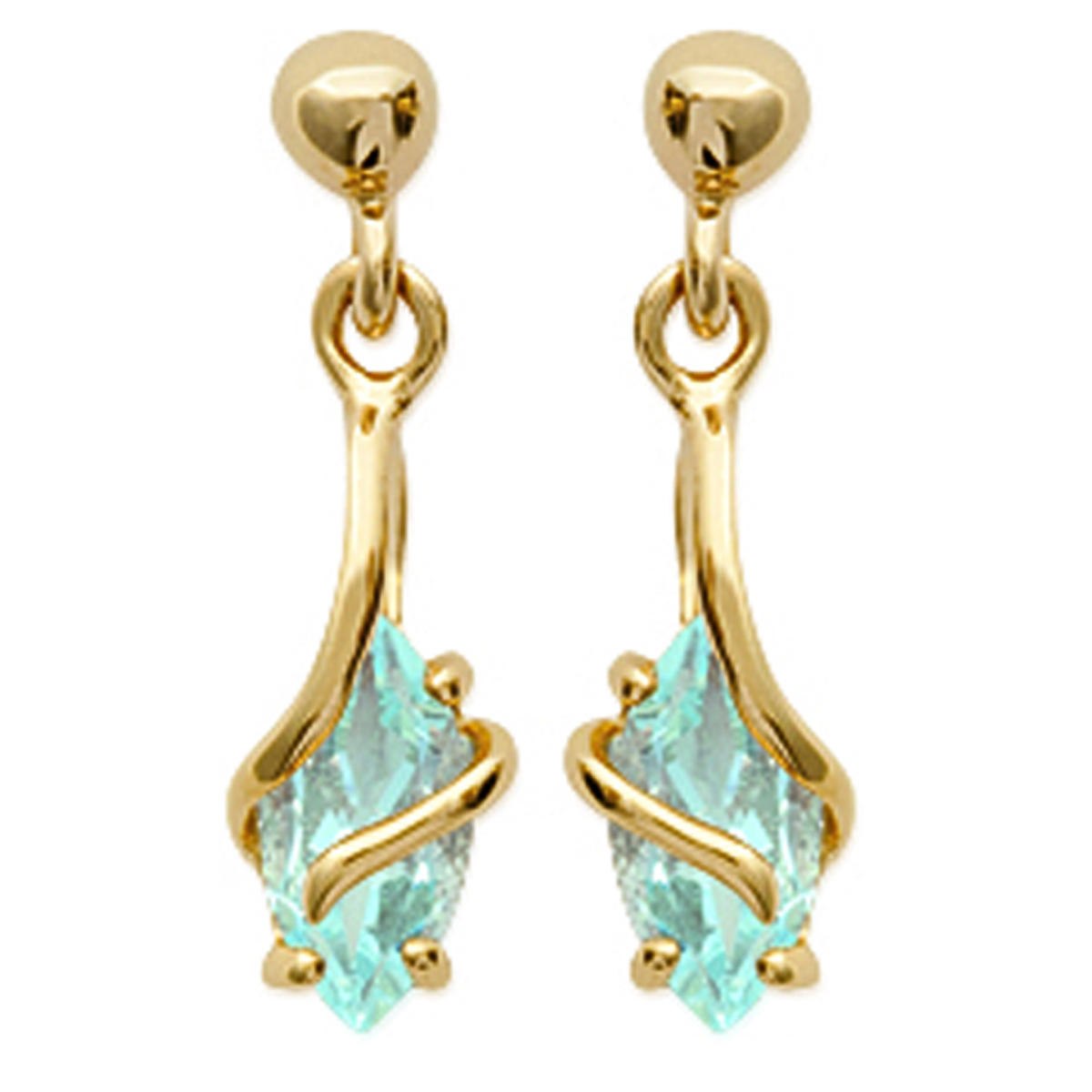 Boucles \'Câlin\' topaze bleu - [L1184]