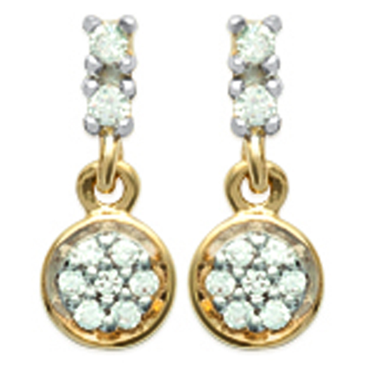 Boucles plaqué or \'Scarlett\' blanc doré - [L1186]