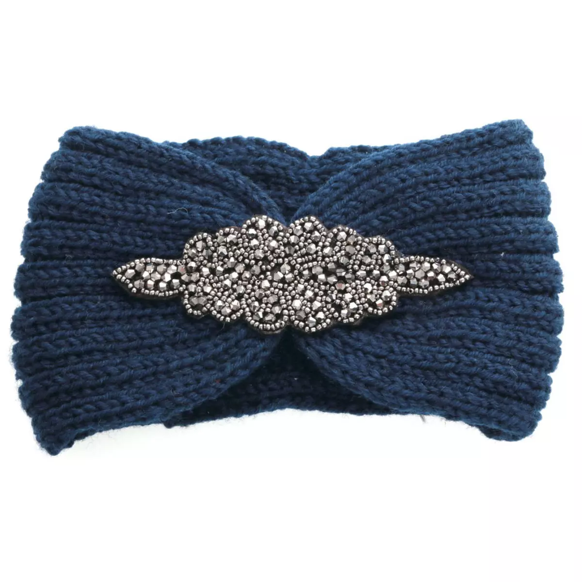 les trésors de lily Bandeau créateur 'Scarlett' bleu largeur 13 cm [Q5749]