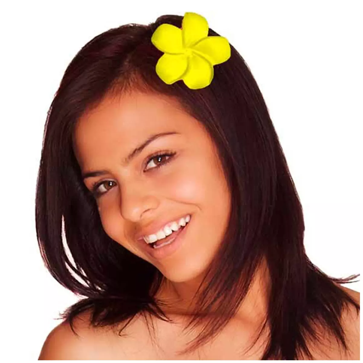 les trésors de lily Pince fleur 'Vahiné' jaune 5 cm [Q5874]