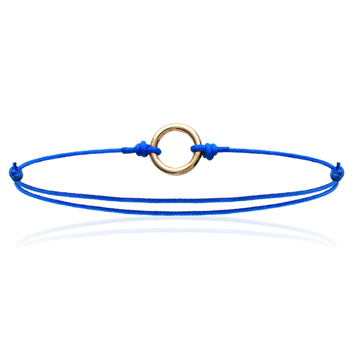 Bracelet plaqué or \'Chorégraphie\' bleu - 10 mm - [K5167]