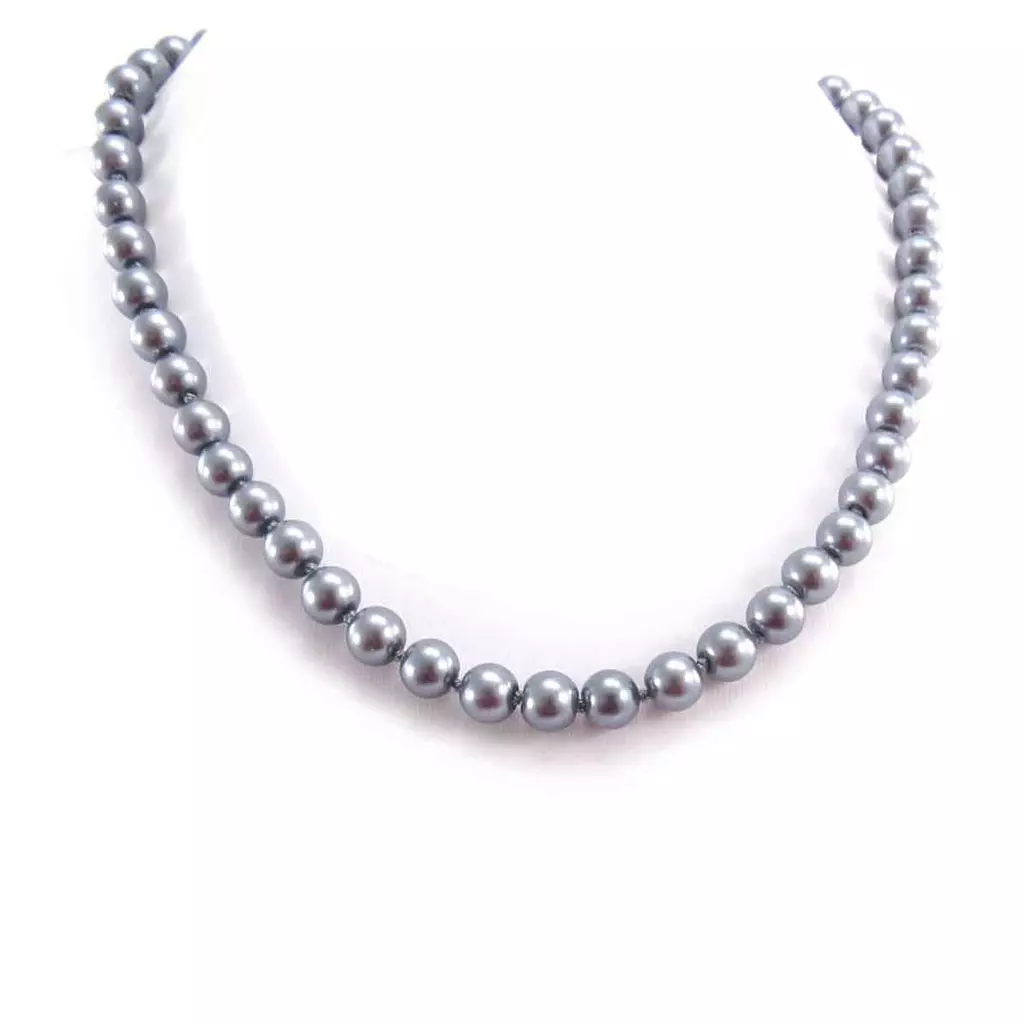 les trésors de lily Collier 'Perla' gris (8 mm) [J8096]