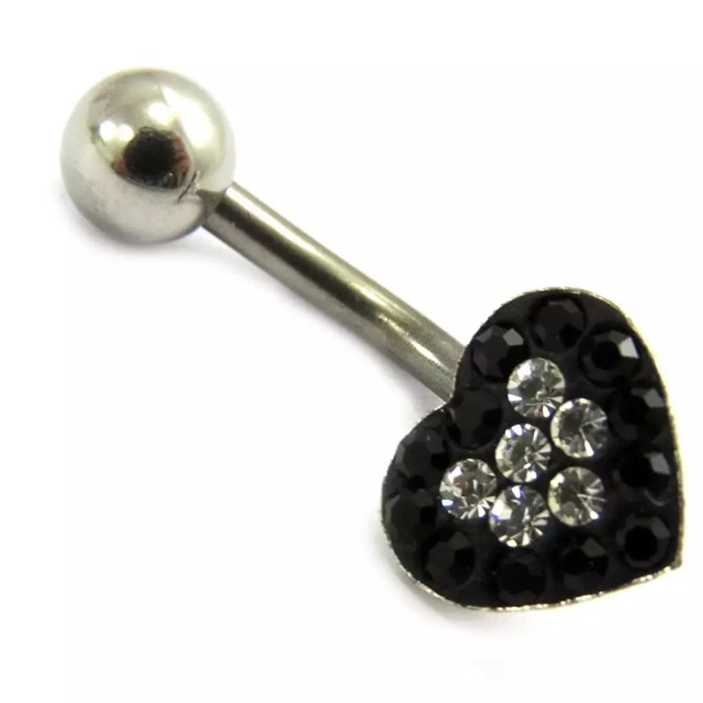 les trésors de lily Body Piercing 'Cristal Divin' noir [G7020]