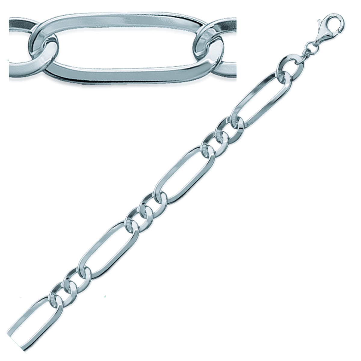 Bracelet Argent \'Chorégraphie\' argenté - 12 mm - [G0615]