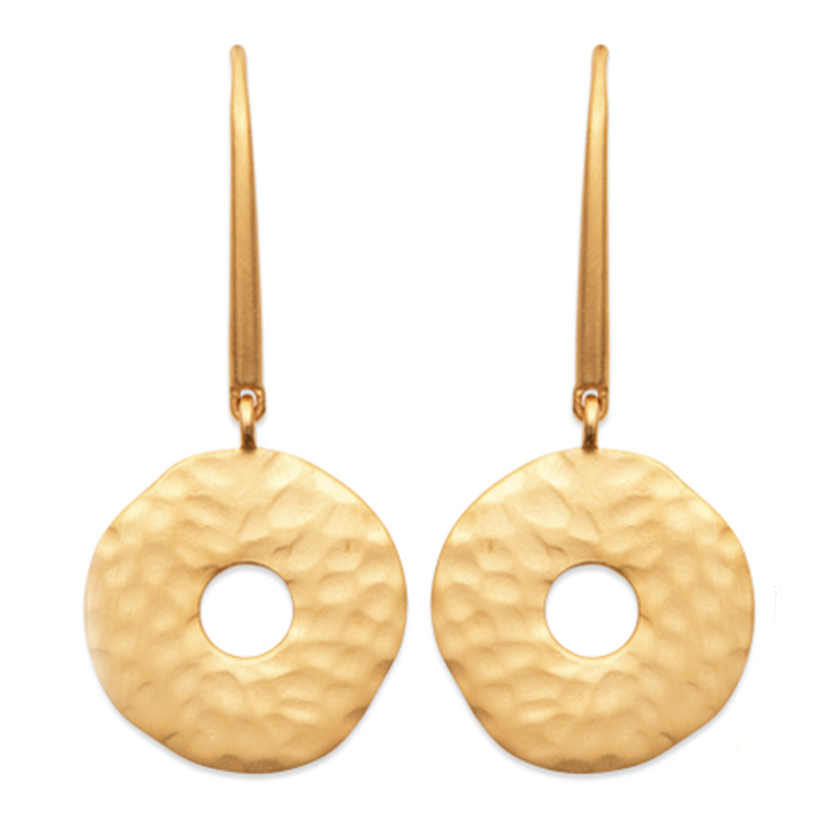 Boucles Plaqué Or \'Cléopatra\' doré - 15 mm - [Q6621]