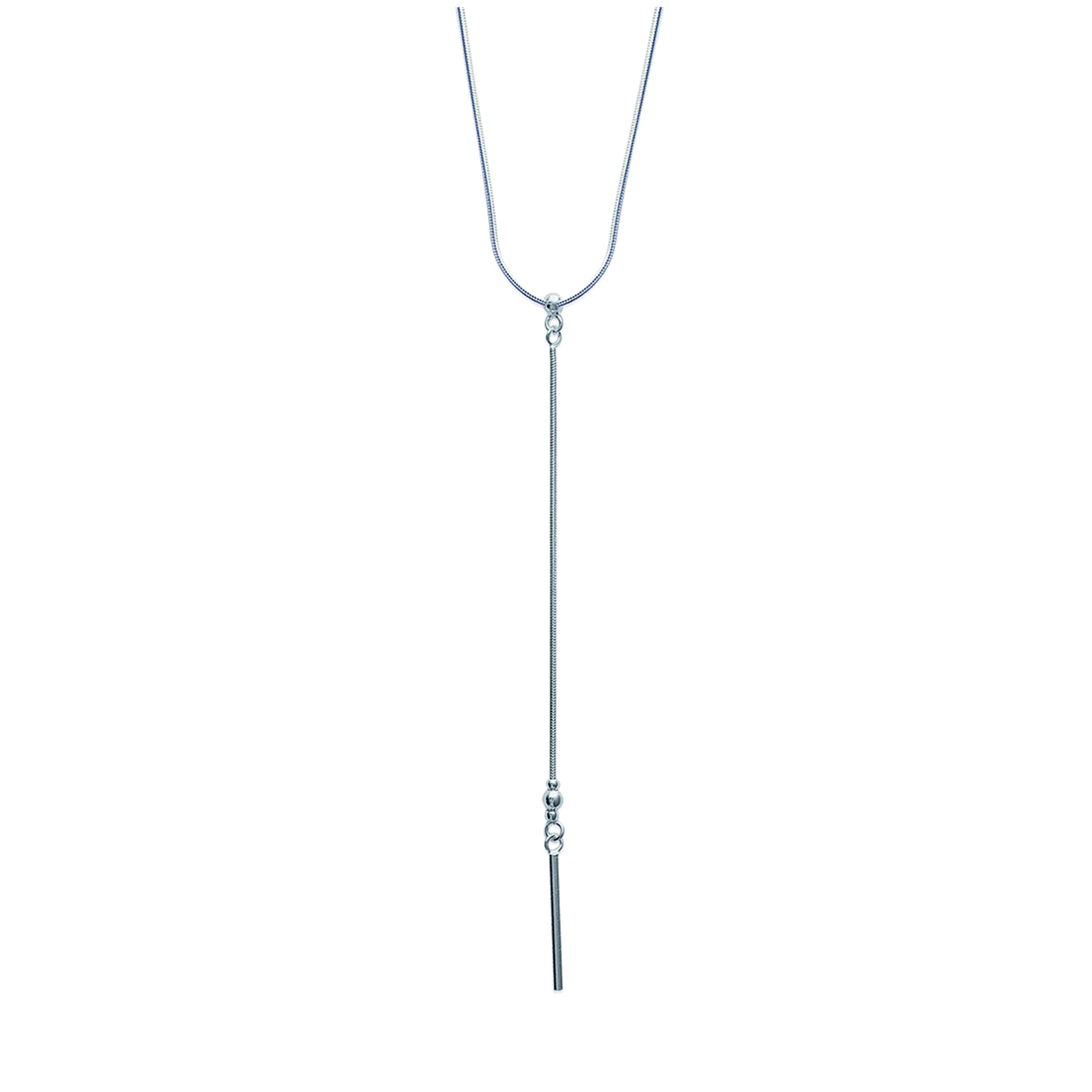 Collier Argent \'Ariane\' Argenté (rhodié) - 10 cm - [F0366]