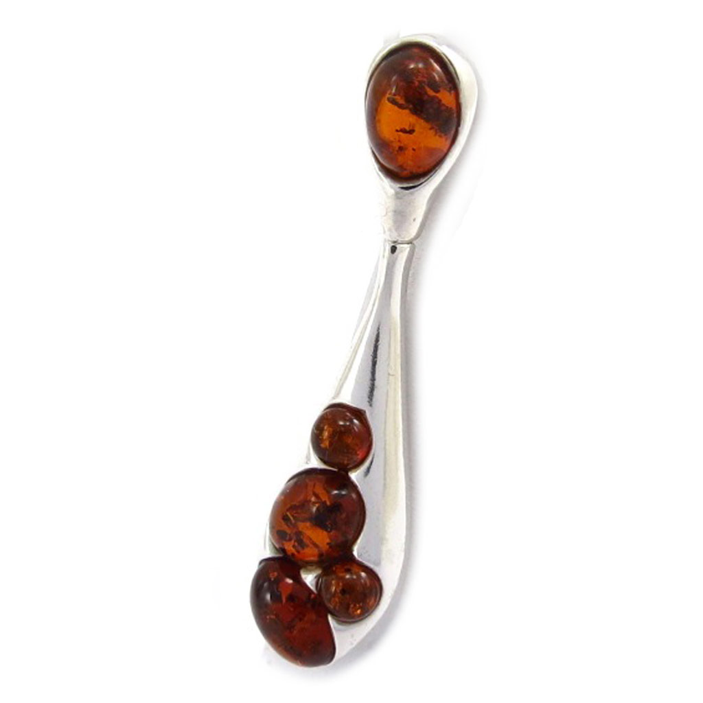 Pendentif Argent \'Inspiration\' ambre  - [K1920]