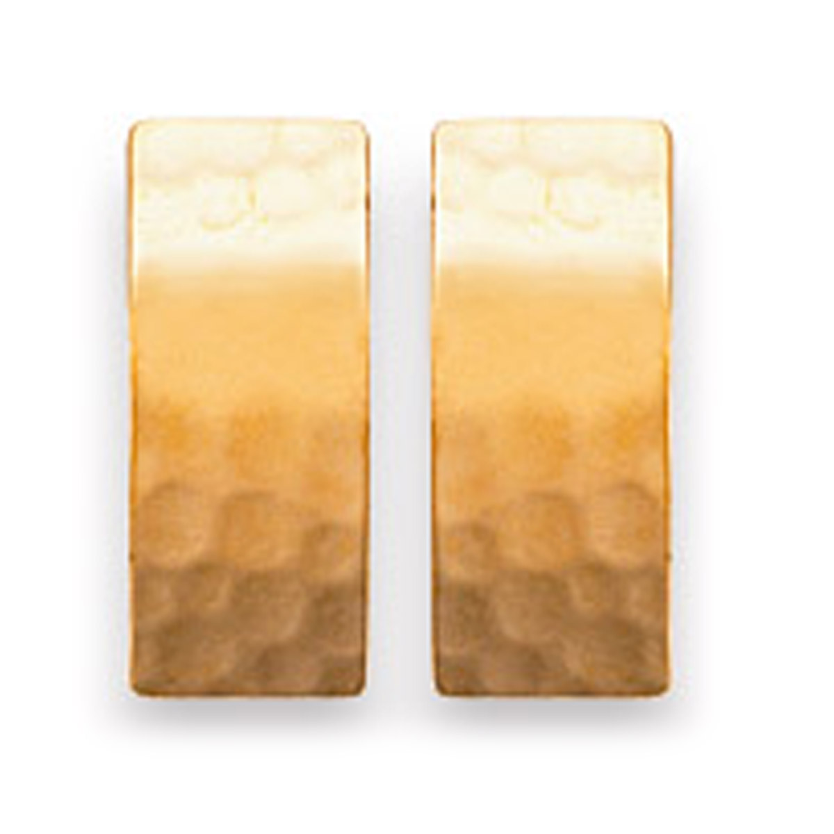 Boucles Plaqué Or \'Cleopatra\' doré (martelé) - 12x5 mm - [Q6635]