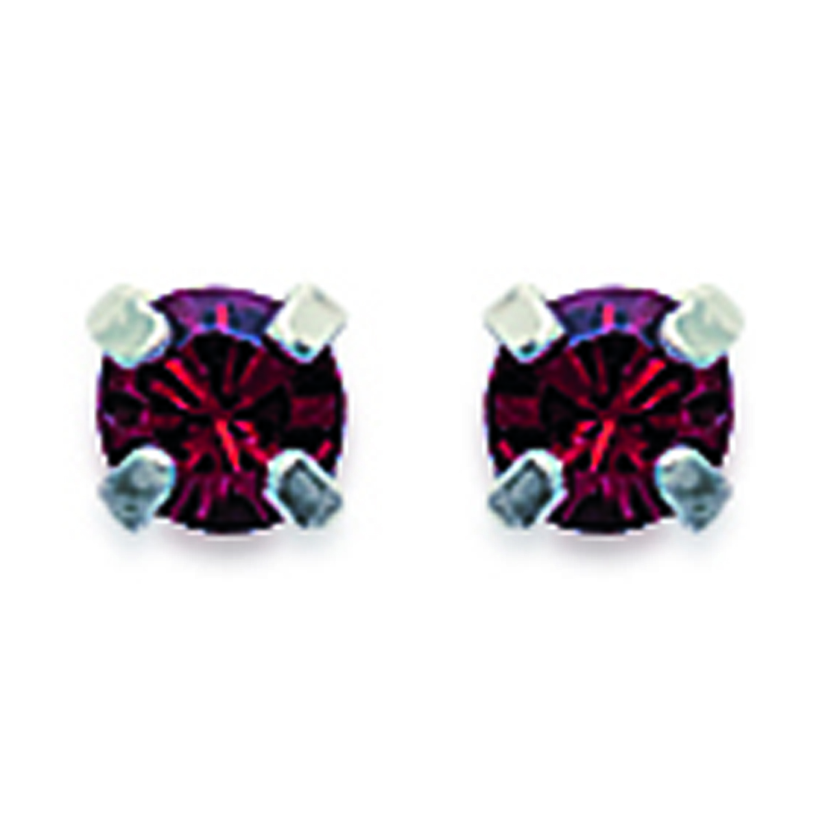 Brillants Rouge Argent 4 mm - [A4192]
