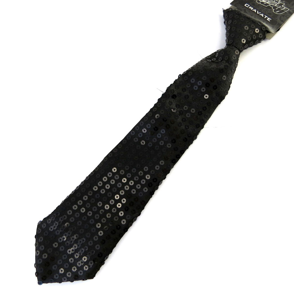 Cravate de star \'Black Party\' noir - [M5077]