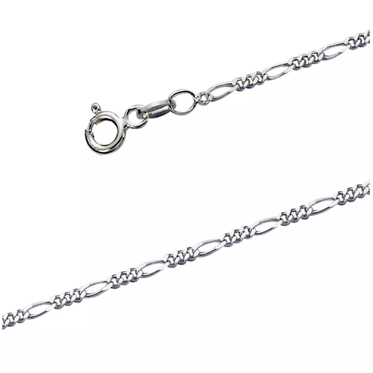 les trésors de lily Chaîne Cheville Argent 'Figaro 3' argenté 23 cm 15 mm [Q8211]