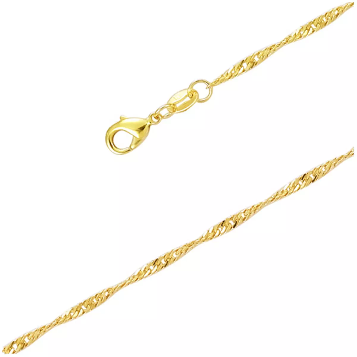 les trésors de lily Chaîne Cheville 'Singapour' doré 23 cm 2 mm [Q8215]
