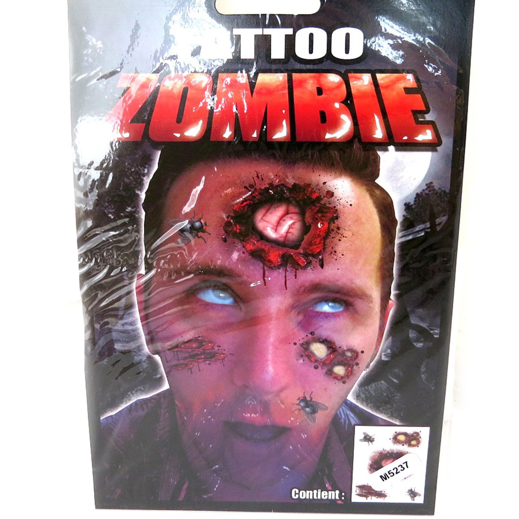 Tatouage fantaisie \'Zombie\' (19x125 cm) - [M5237]