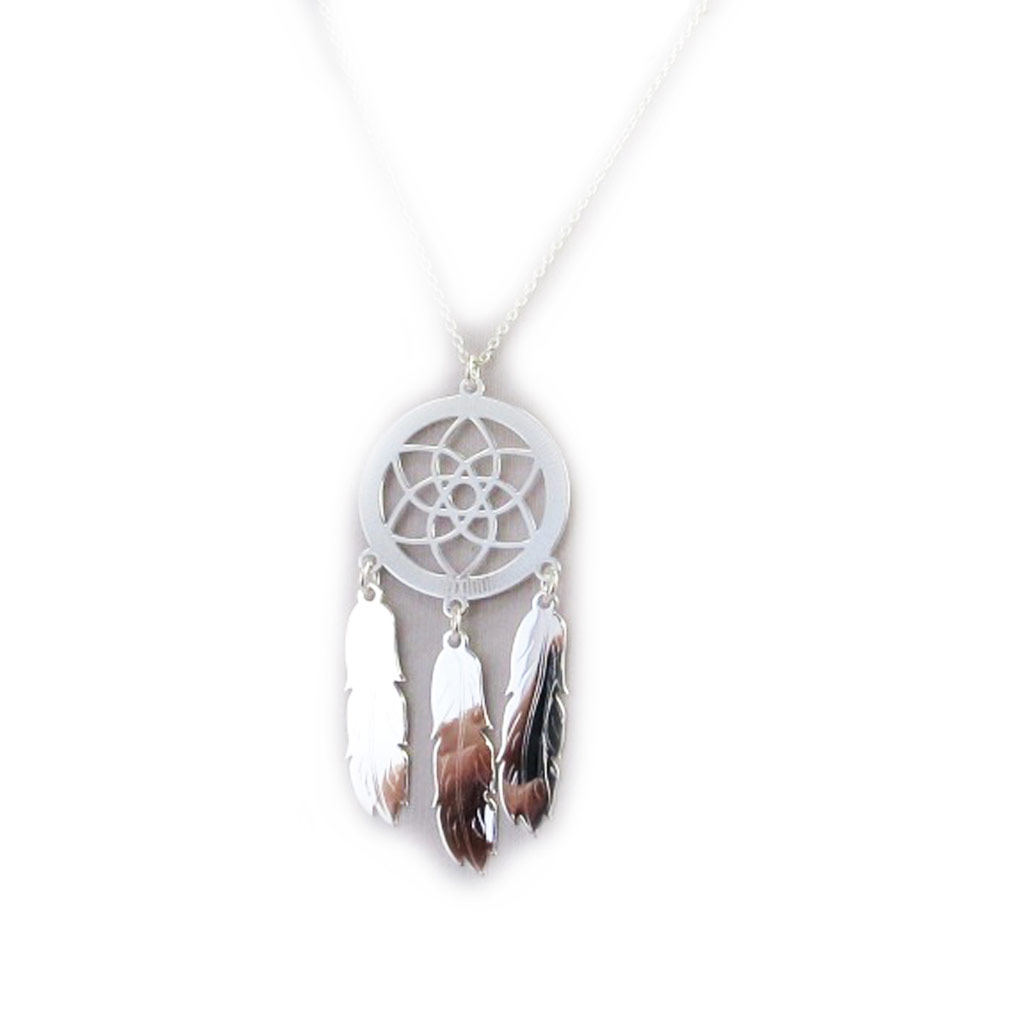 Collier Argent \'Navajos\' argenté - [M5555]