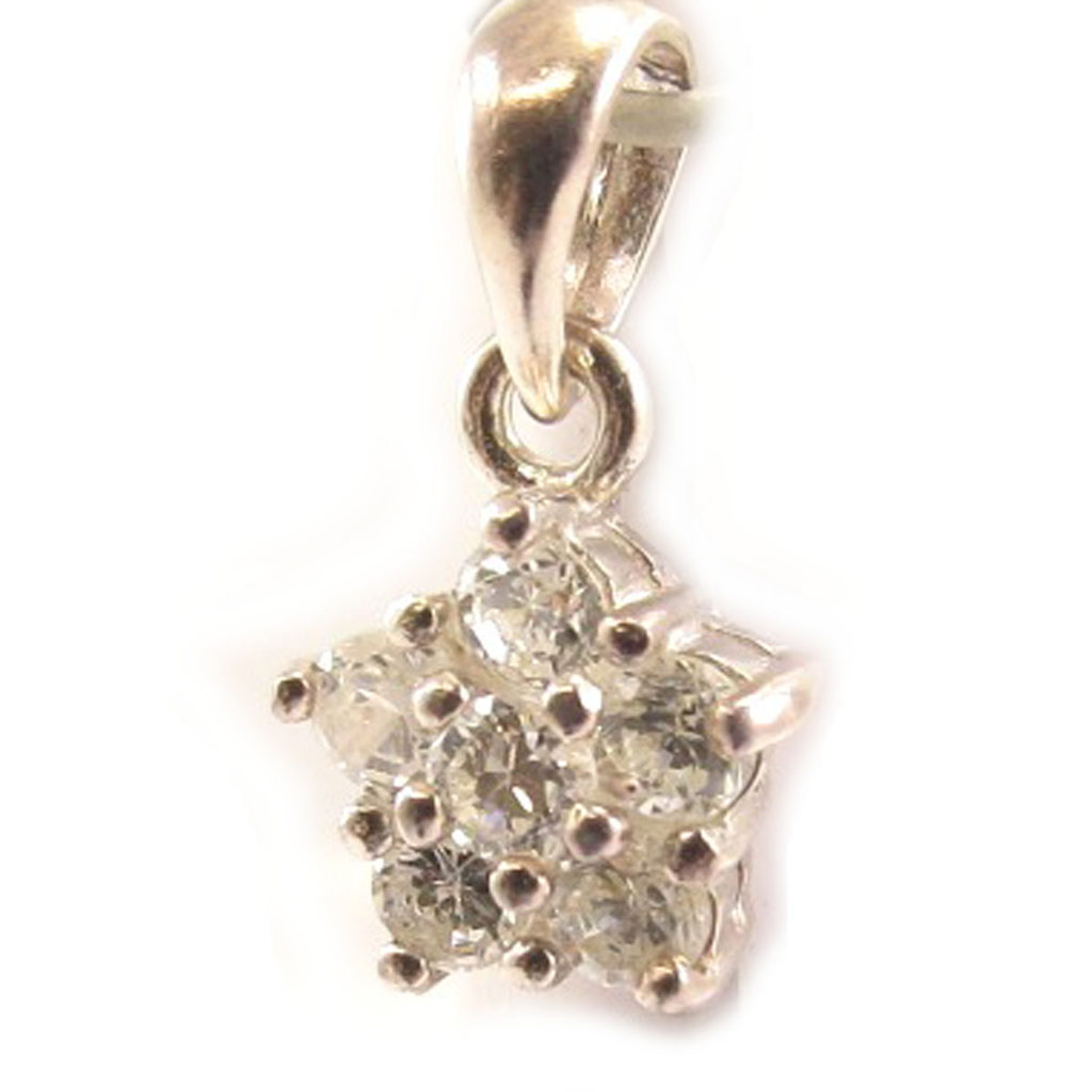 Pendentif Argent \'Pureté\' Blanc  - [B2541]