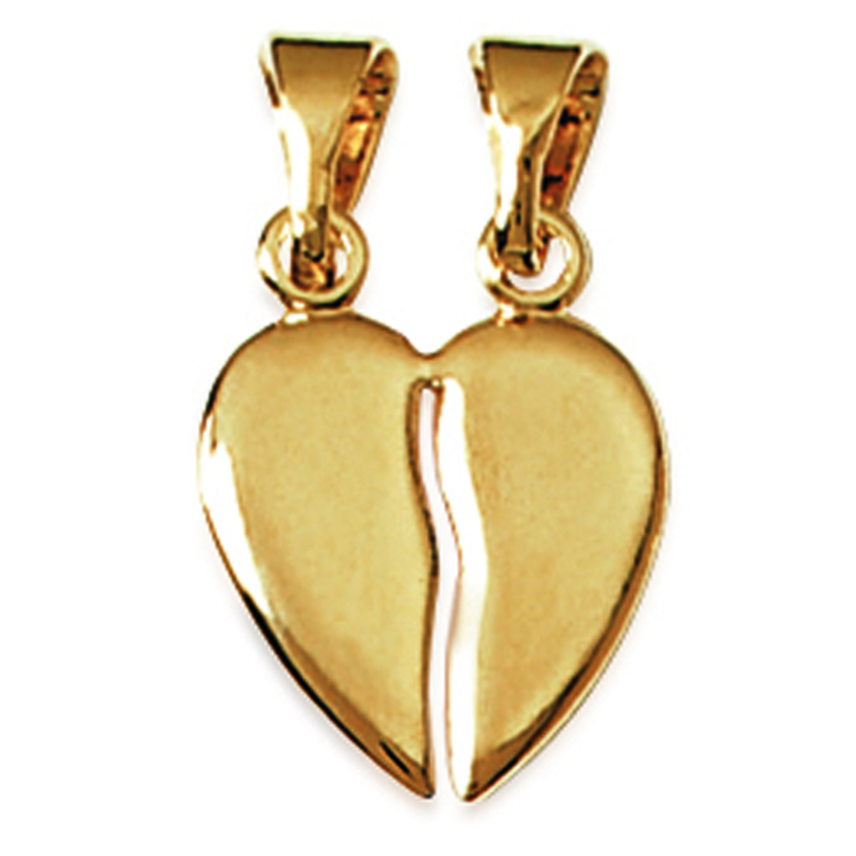 Pendentif Plaqué Or \'Ames Soeurs\' doré - 12x12 mm - [B3461]