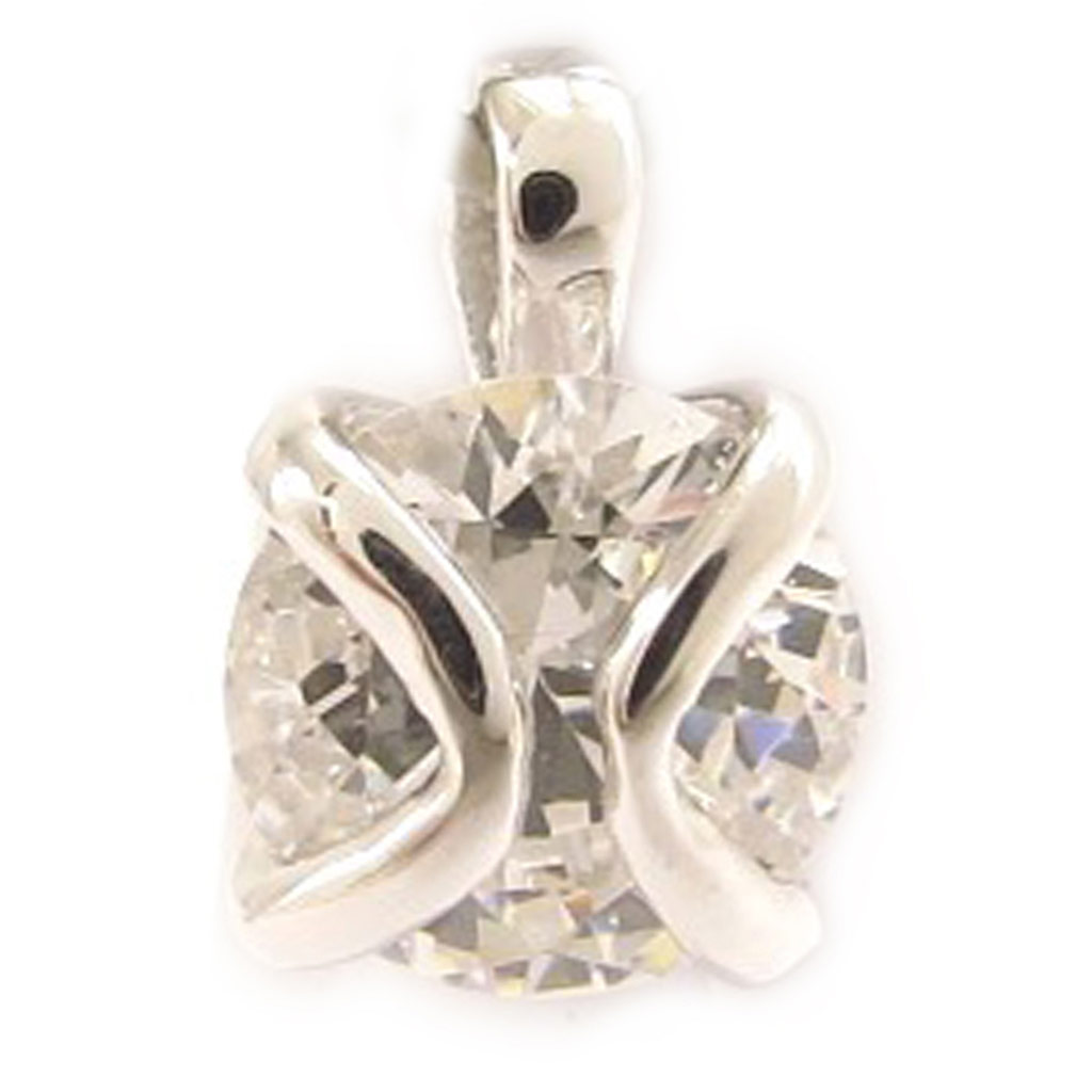 Pendentif Argent \'Sweet\' Blanc  - [B3634]