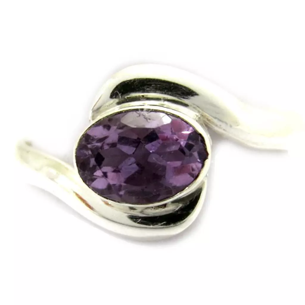 les trésors de lily Bague Argent 'Fusion' Améthyste [B3703]