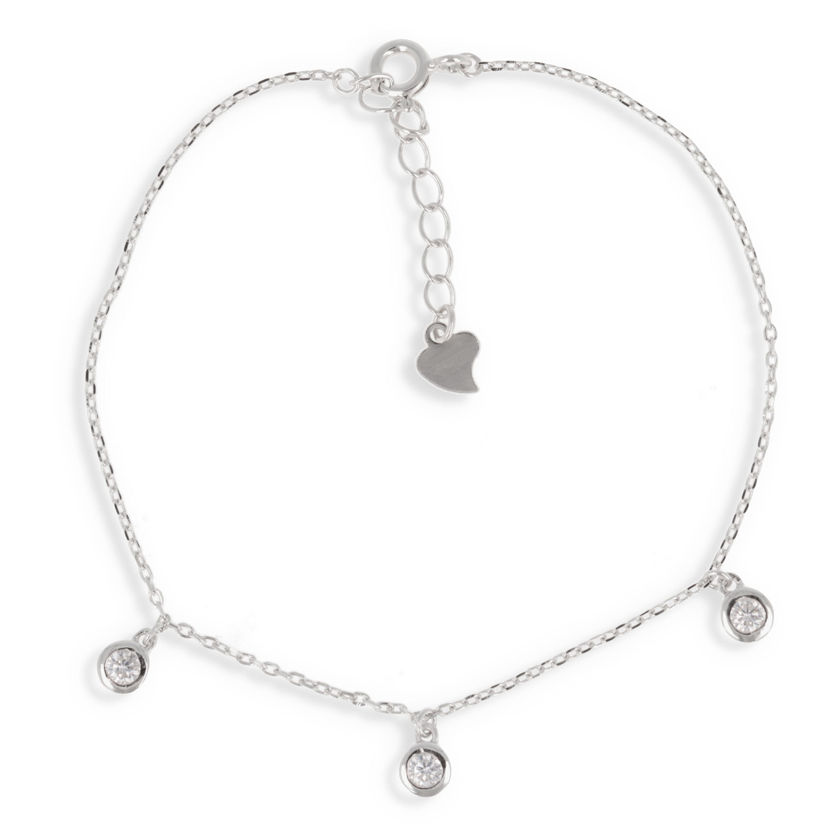 Bracelet Argent \'Sissi\' blanc argenté (rhodié) - 4 mm - [Q2878]
