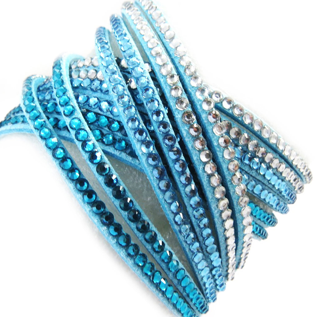 Bracelet Créateur \'Sissi\' turquoise (2 tours) - [M5643]
