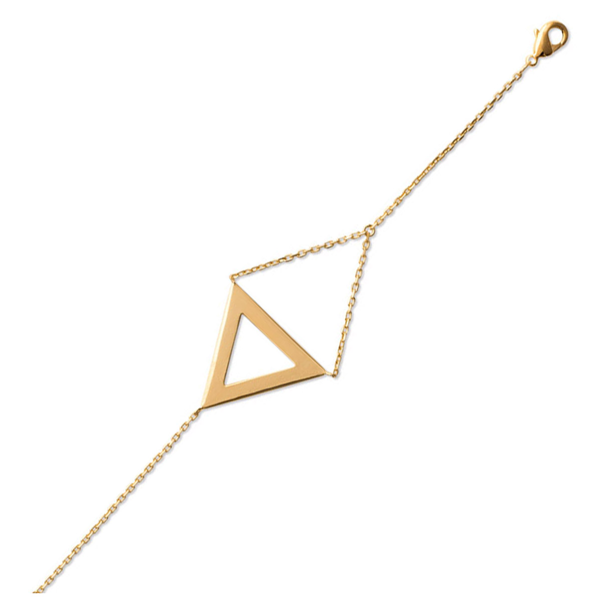 Bracelet Plaqué or \'Triangle\' doré - 20x20 mm - [P2420]