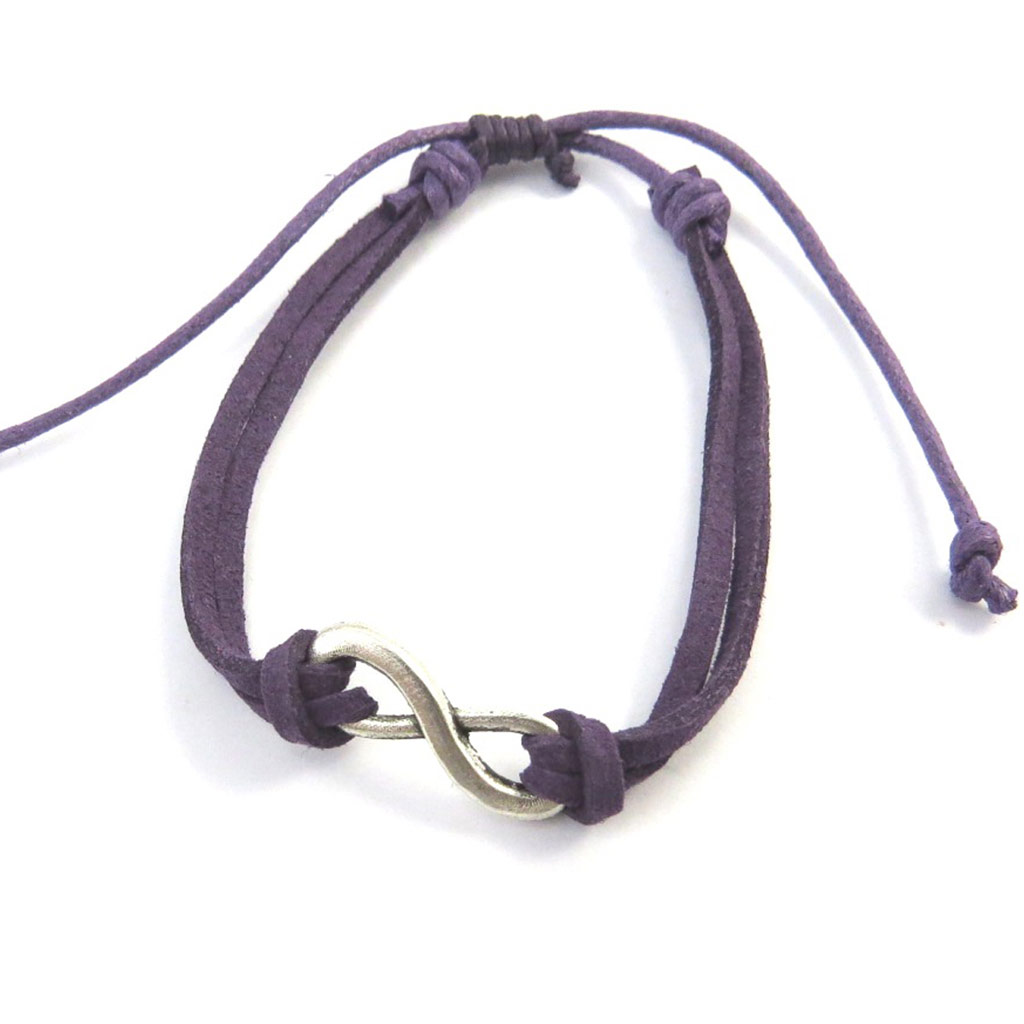 Bracelet ethnique \'Infini\' violet - [M5698]