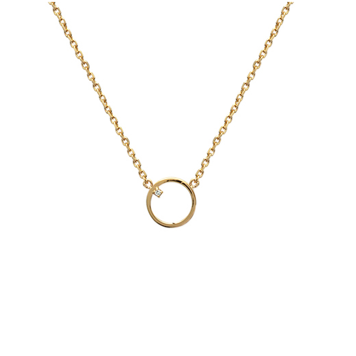 Collier Plaqué Or \'Déesse\' blanc doré - 11 mm - [J3051]