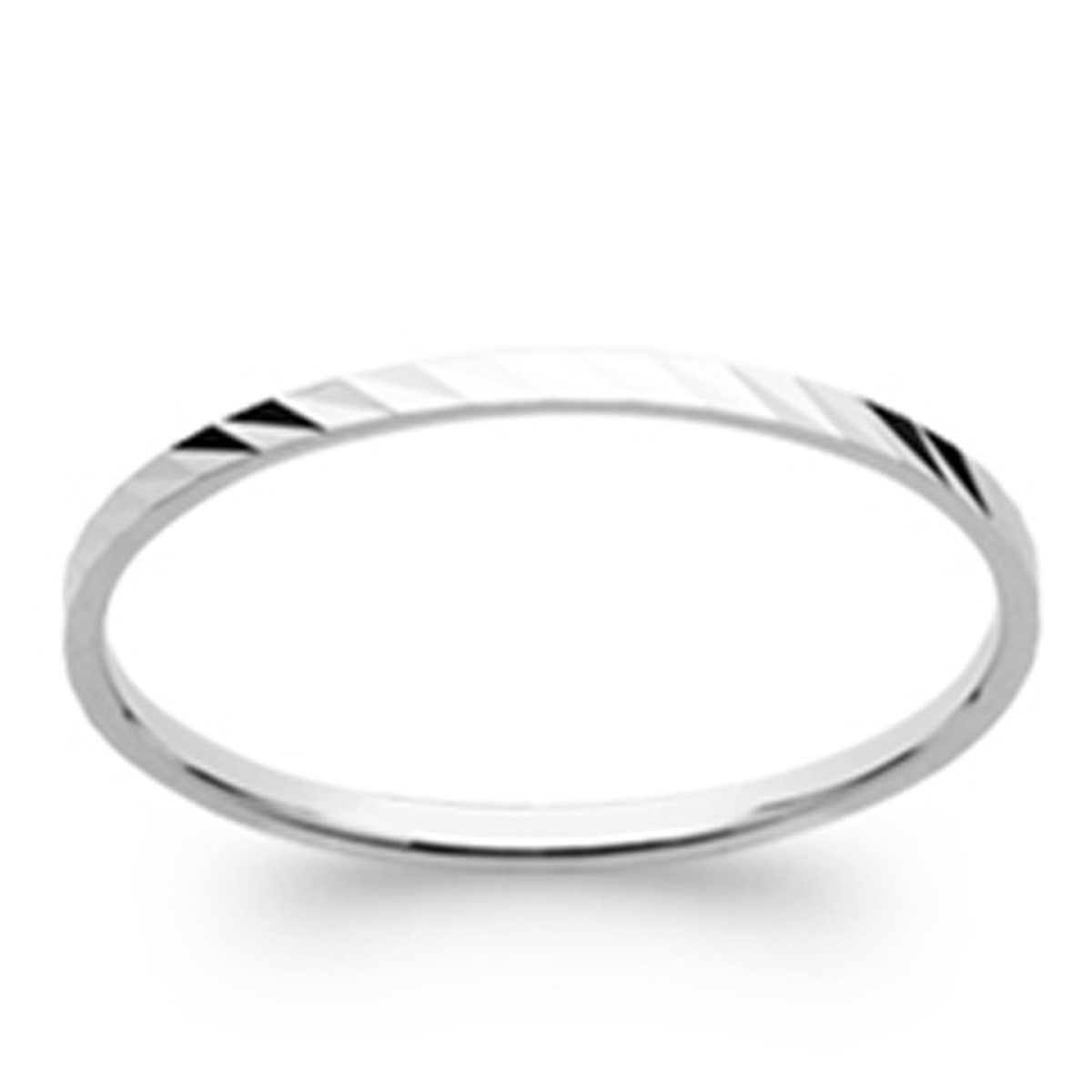 Alliance Argent \'Lien d\'Amour\' argenté (rhodié) - 1 mm - [Q8952]
