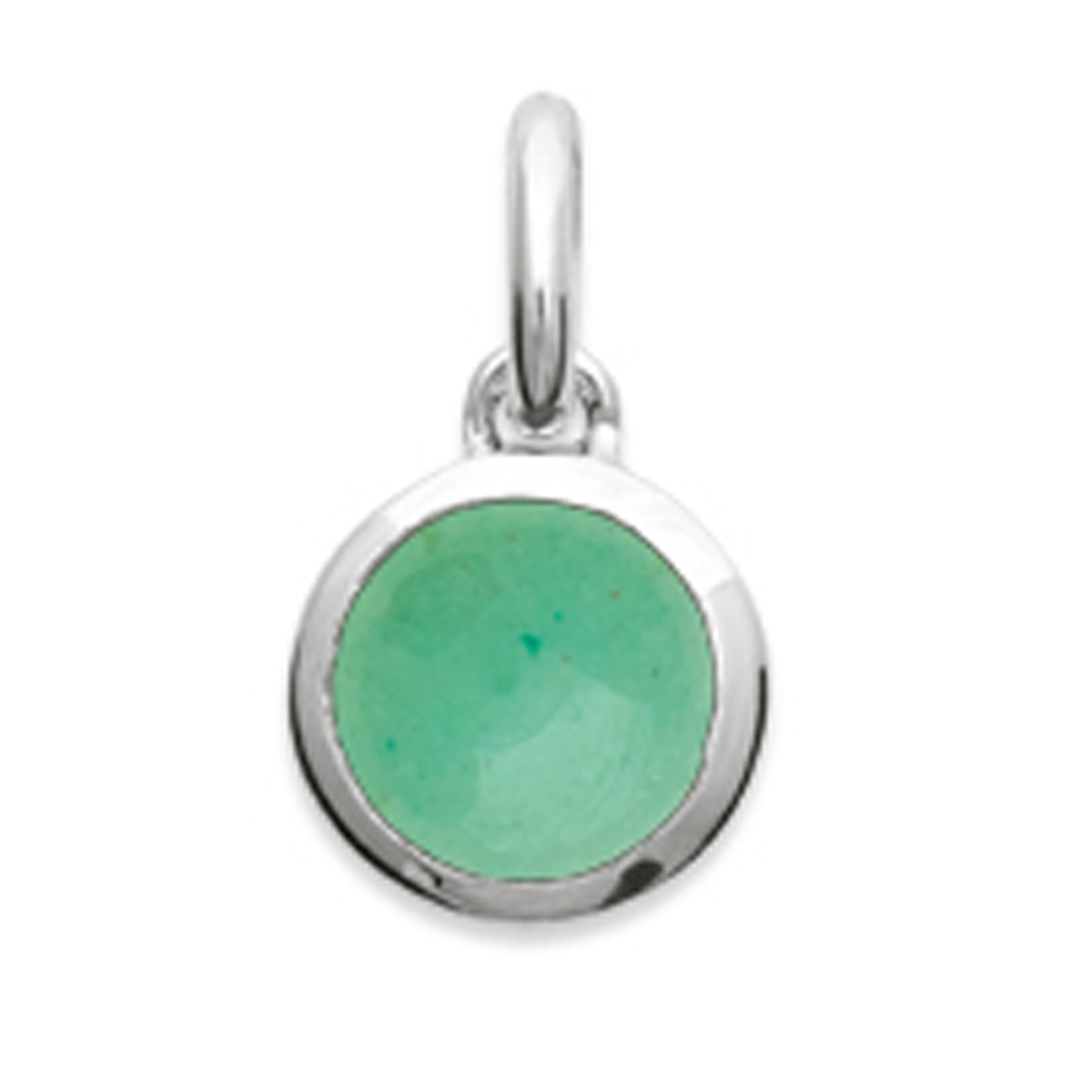 Pendentif Argent \'Cléopatra\' aventurine argenté (rhodié) - 8 mm - [Q6684]