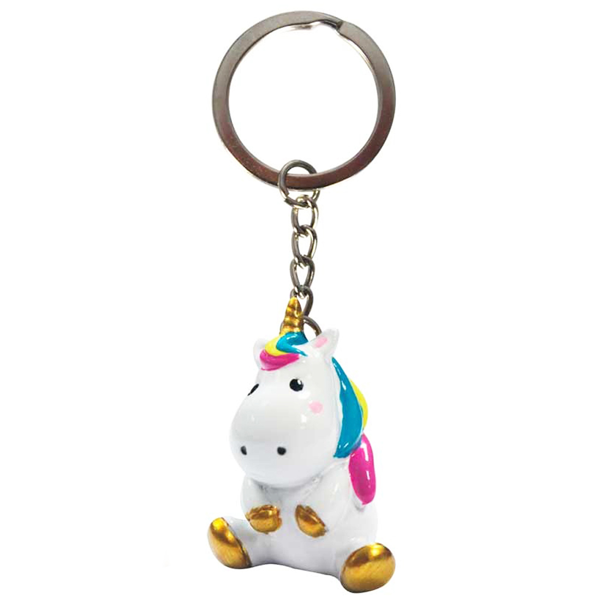Porte-clés \'Licorne My Unicorn\' blanc multicolore - 4x35 cm - [Q6713]