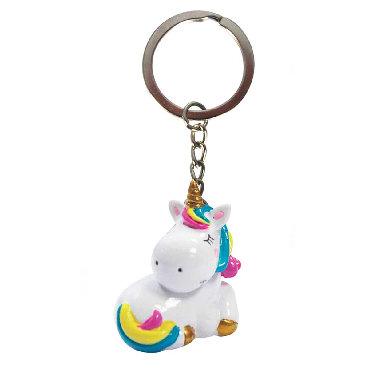 Porte-clés \'Licorne My Unicorn\' blanc multicolore - 4x35 cm - [Q6714]