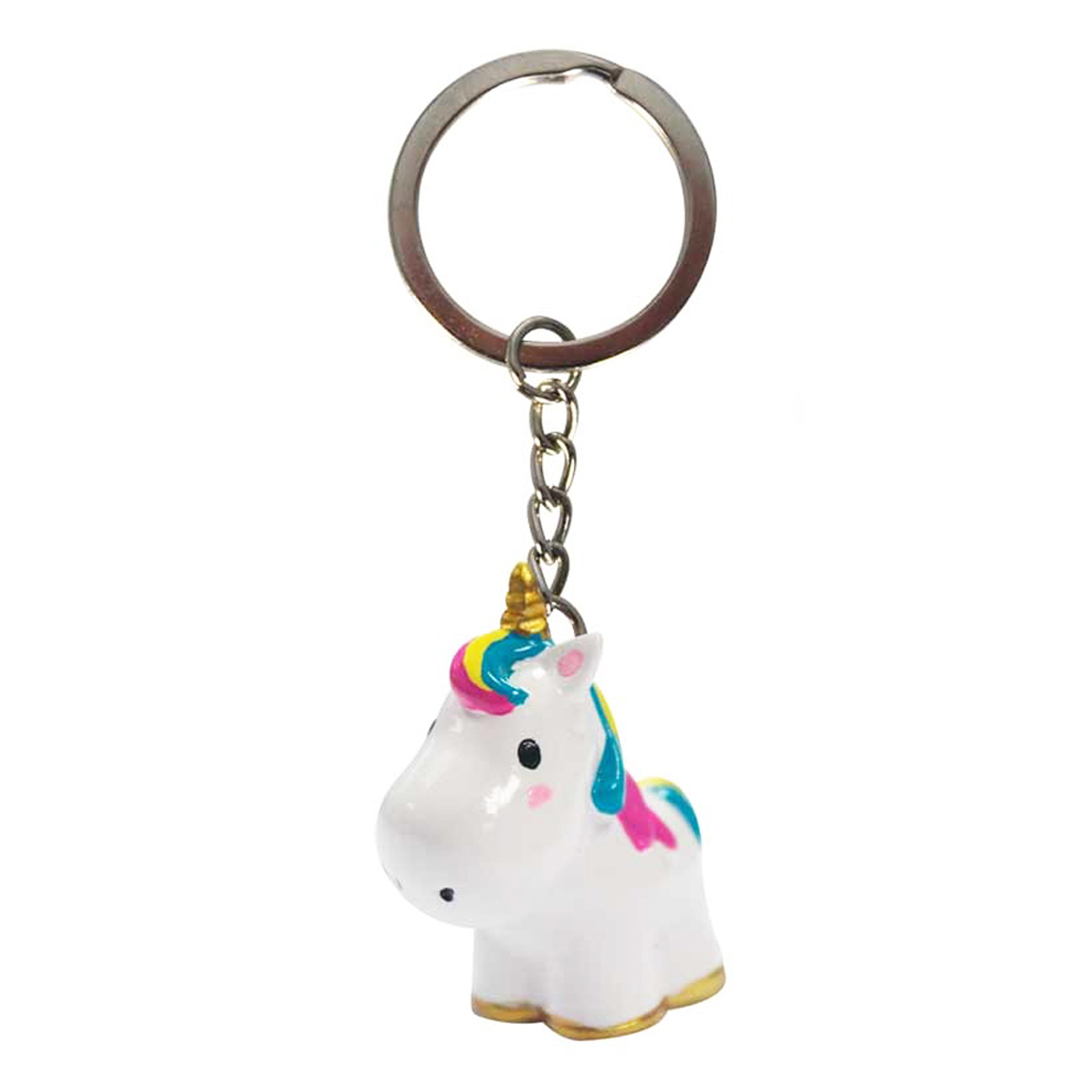Porte-clés \'Licorne My Unicorn\' blanc multicolore - 4x35 cm - [Q6715]