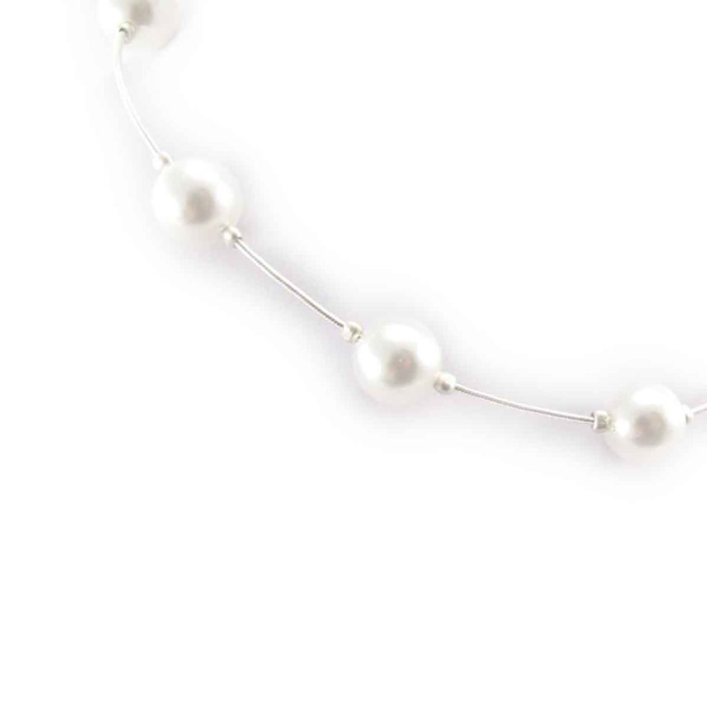 Collier \'Sissi\' blanc - [J8460]