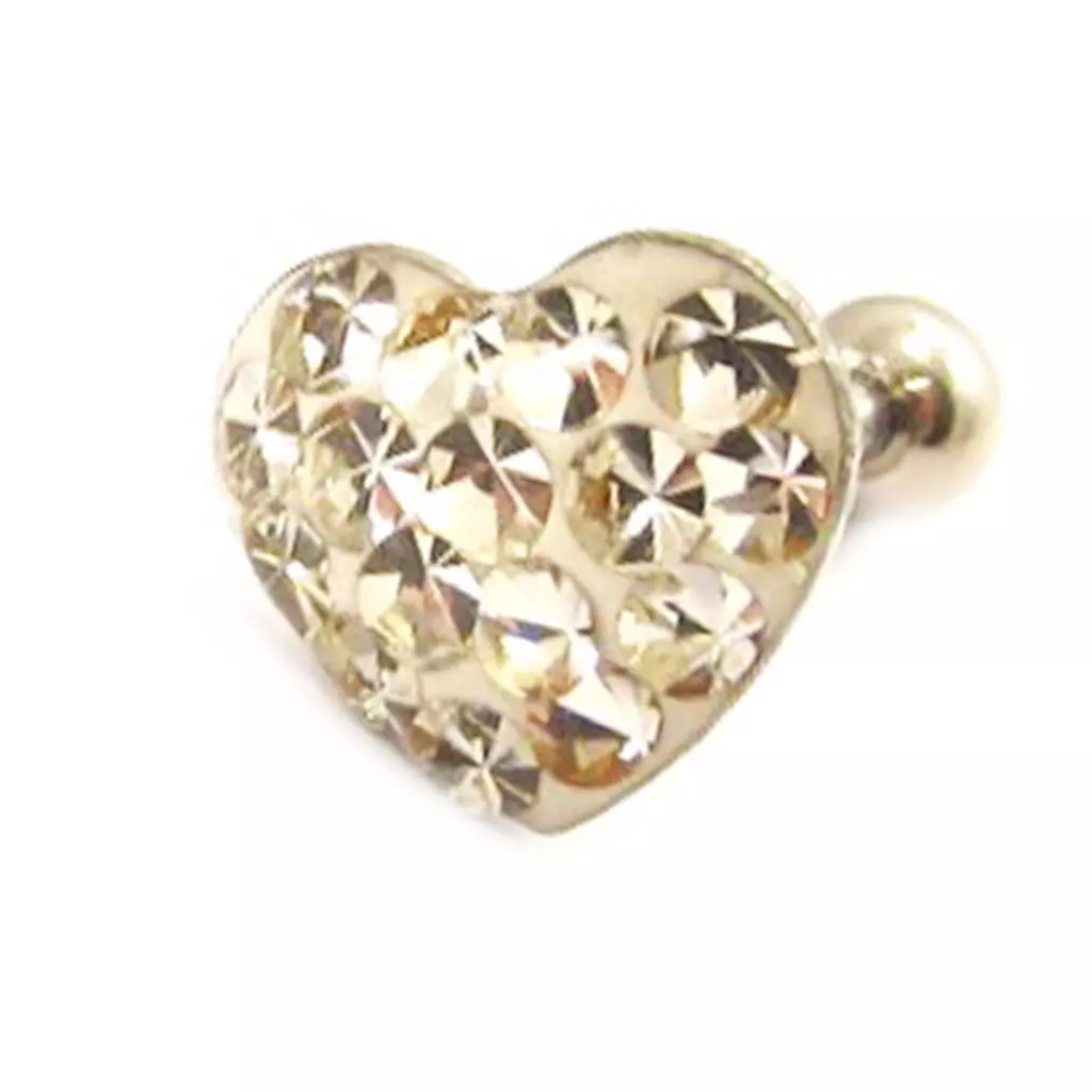 les trésors de lily Micro barbell 'Love' blanc (tragus) [L4479]