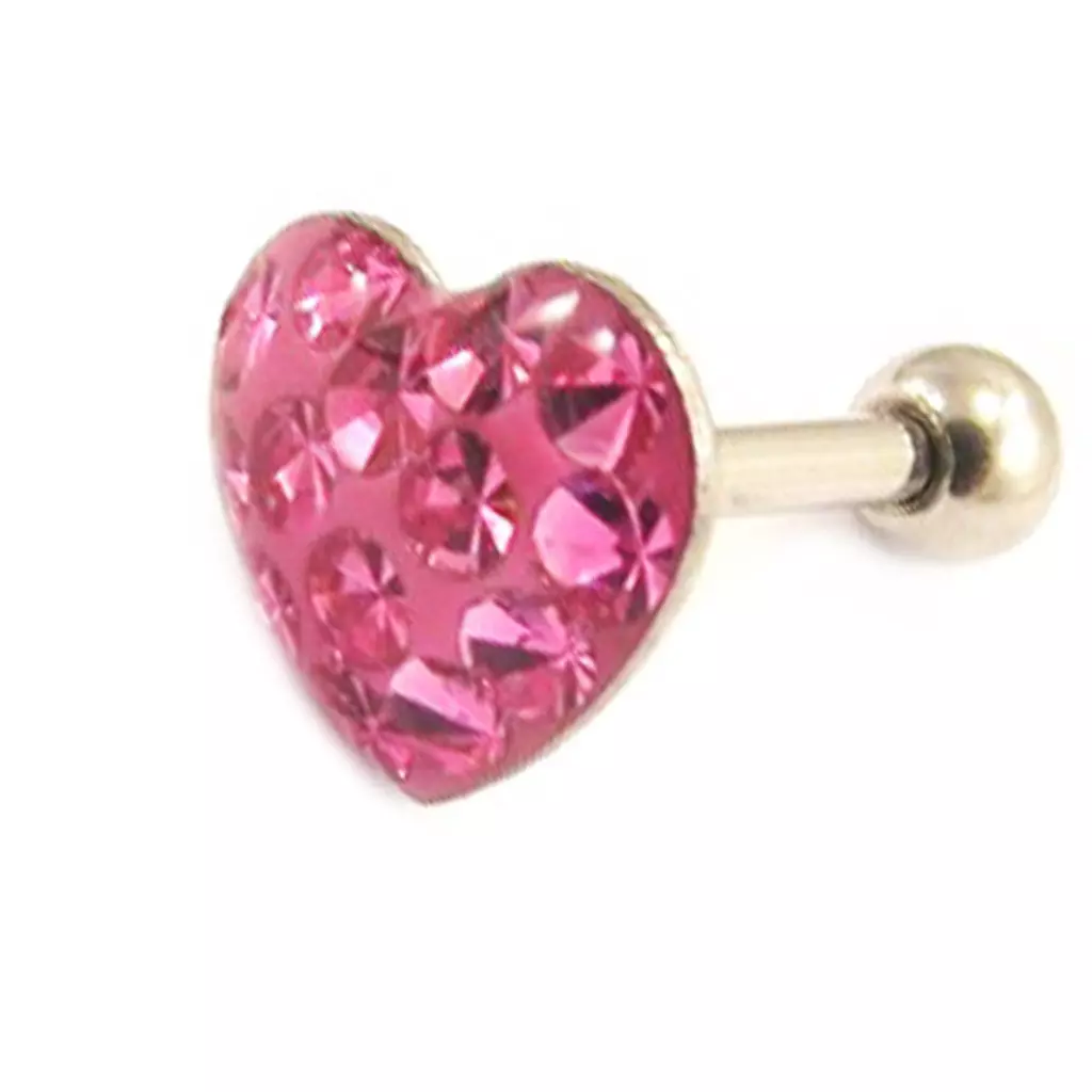 les trésors de lily Micro barbell 'Love' rose (tragus) [L4481]